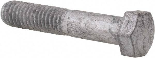 Value Collection - 3/8-16 Thread, 2" Length Under Head, Steel Hex Head Bolt - Hot Dipped Galvanized Coated, UNC Thread, ASTM A307, Grade 2 - Apex Tool & Supply