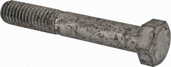 Value Collection - 3/8-16 Thread, 2-1/2" Length Under Head, Steel Hex Head Bolt - Hot Dipped Galvanized Coated, 9/16" Hex, UNC Thread, ANSI/ASME B18.2.2 & ASME B18.2.1, Grade 2 - Apex Tool & Supply