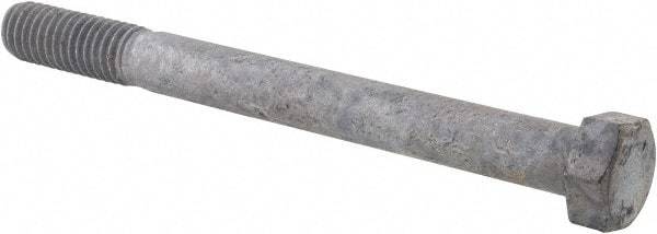 Value Collection - 3/8-16 Thread, 4" Length Under Head, Steel Hex Head Bolt - Hot Dipped Galvanized Coated, UNC Thread, ASTM A307, Grade 2 - Apex Tool & Supply