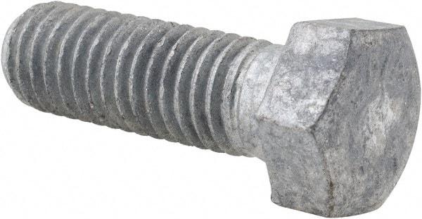 Value Collection - 1/2-13 Thread, 1-1/2" Length Under Head, Steel Hex Head Bolt - Hot Dipped Galvanized Coated, 3/4" Hex, UNC Thread, ANSI/ASME B18.2.2 & ASME B18.2.1, Grade 2 - Apex Tool & Supply