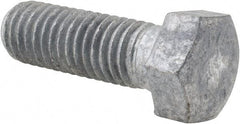 Value Collection - 1/2-13 Thread, 1-1/2" Length Under Head, Steel Hex Head Bolt - Hot Dipped Galvanized Coated, 3/4" Hex, UNC Thread, ANSI/ASME B18.2.2 & ASME B18.2.1, Grade 2 - Apex Tool & Supply