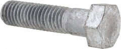 Value Collection - 1/2-13 Thread, 2" Length Under Head, Steel Hex Head Bolt - Hot Dipped Galvanized Coated, 3/4" Hex, UNC Thread, ANSI/ASME B18.2.2 & ASME B18.2.1, Grade 2 - Apex Tool & Supply
