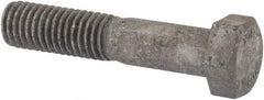 Value Collection - 1/2-13 Thread, 2-1/2" Length Under Head, Steel Hex Head Bolt - Hot Dipped Galvanized Coated, UNC Thread, ASTM A307, Grade 2 - Apex Tool & Supply