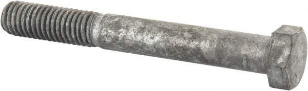 Value Collection - 1/2-13 Thread, 4" Length Under Head, Steel Hex Head Bolt - Hot Dipped Galvanized Coated, 3/4" Hex, UNC Thread, ANSI/ASME B18.2.2 & ASME B18.2.1, Grade 2 - Apex Tool & Supply