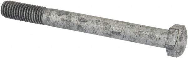 Value Collection - 1/2-13 Thread, 5" Length Under Head, Steel Hex Head Bolt - Hot Dipped Galvanized Coated, 3/4" Hex, UNC Thread, ANSI/ASME B18.2.2 & ASME B18.2.1, Grade 2 - Apex Tool & Supply