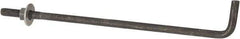Value Collection - 3/8-16, 10" OAL Bent Anchor Bolt - Grade 2 Steel - Apex Tool & Supply