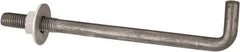 Value Collection - 1/2-13, 8" OAL Bent Anchor Bolt - Grade 2 Steel - Apex Tool & Supply