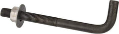 Value Collection - 1-8, 12" OAL Bent Anchor Bolt - Grade 2 Steel - Apex Tool & Supply
