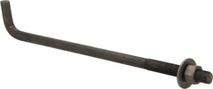 Value Collection - 1-8, 24" OAL Bent Anchor Bolt - Grade 2 Steel - Apex Tool & Supply
