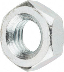 Value Collection - 3/8-16 UNC Steel Right Hand Machine Screw Hex Nut - 5/8" Across Flats, 1/4" High, Zinc Clear Finish - Apex Tool & Supply