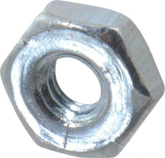 Value Collection - #2-64 UN Steel Right Hand Machine Screw Hex Nut - 3/16" Across Flats, 0.066" High, Zinc-Plated Finish, 2B Class of Fit - Apex Tool & Supply