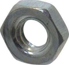 Value Collection - #3-56 UN Steel Right Hand Machine Screw Hex Nut - 3/16" Across Flats, 0.066" High, Zinc-Plated Finish, 2B Class of Fit - Apex Tool & Supply
