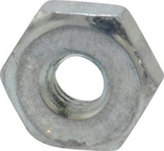 Value Collection - #6-40 UN Steel Right Hand Machine Screw Hex Nut - 5/16" Across Flats, 0.114" High, Zinc-Plated Finish, 2B Class of Fit - Apex Tool & Supply