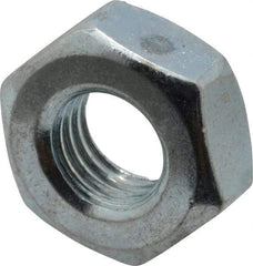 Value Collection - 1/4-28 UN Steel Right Hand Machine Screw Hex Nut - 7/16" Across Flats, 0.193" High, Zinc-Plated Finish, 2B Class of Fit - Apex Tool & Supply