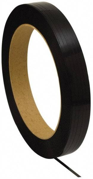 Made in USA - 7,200' Long x 1/2" Wide, Coil Case Plastic Strapping - 500 Lb Capacity, 0.02" Thick - Apex Tool & Supply