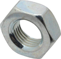 Value Collection - 3/8-24 UN Steel Right Hand Machine Screw Hex Nut - 5/8" Across Flats, 0.257" High, Zinc-Plated Finish, 2B Class of Fit - Apex Tool & Supply