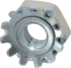 Value Collection - #4-40, Zinc Plated, Steel Hex Nut with External Tooth Washer - 9/32" Washer Diam, 1/4" Width Across Flats - Apex Tool & Supply