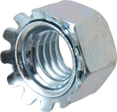 Value Collection - 3/8-16, Zinc Plated, Steel Hex Nut with External Tooth Washer - 57/64" Washer Diam, 9/16" Width Across Flats - Apex Tool & Supply