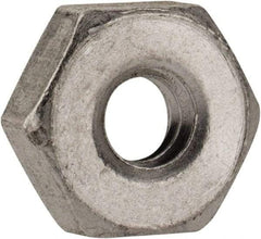 Value Collection - #6-32 UNC Aluminum Right Hand Machine Screw Hex Nut - 5/16" Across Flats, 7/64" High, Uncoated - Apex Tool & Supply