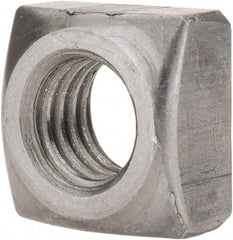 Value Collection - 1/2-13 Steel Square Nut - Uncoated, 13/16" Square Width x 7/16" Overall Height - Apex Tool & Supply