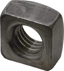 Value Collection - 5/8-11 Steel Square Nut - Uncoated, 1" Square Width x 35/64" Overall Height - Apex Tool & Supply