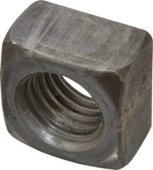 Value Collection - 3/4-10 Steel Square Nut - Uncoated, 1-1/8" Square Width x 21/32" Overall Height - Apex Tool & Supply
