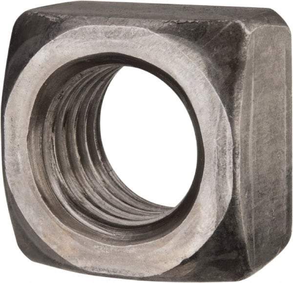 Value Collection - 7/8-9 Steel Square Nut - Uncoated, 1-5/16" Square Width x 49/64" Overall Height - Apex Tool & Supply