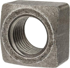 Value Collection - 1-1/4-7 Steel Square Nut - Uncoated, 1-7/8" Square Width x 1-3/32" Overall Height - Apex Tool & Supply
