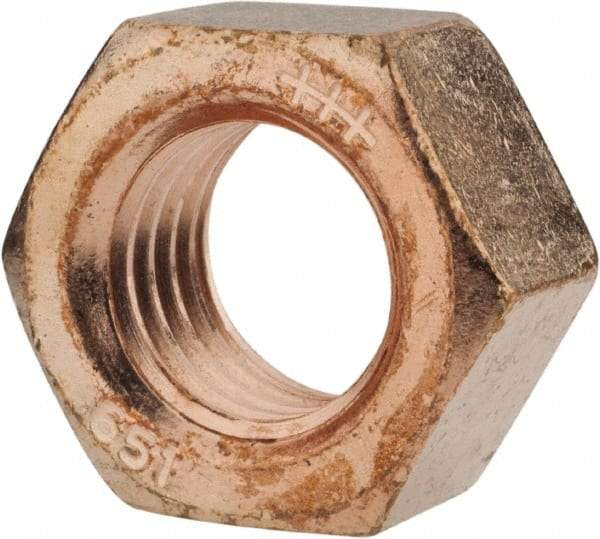 Value Collection - 3/4-10 UN Silicon Bronze Right Hand Hex Nut - 1-1/8" Across Flats, 41/64" High, Uncoated - Apex Tool & Supply