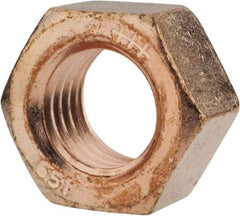 Value Collection - 3/4-10 UN Silicon Bronze Right Hand Hex Nut - 1-1/8" Across Flats, 41/64" High, Uncoated - Apex Tool & Supply
