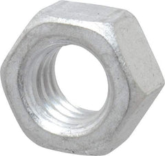 Value Collection - 5/16-18 UN Aluminum Right Hand Hex Nut - 1/2" Across Flats, 17/64" High, Aluminum-Plated Finish - Apex Tool & Supply