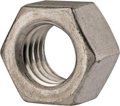 Value Collection - 1/2-13 UN Aluminum Right Hand Hex Nut - 3/4" Across Flats, 7/16" High, Uncoated - Apex Tool & Supply