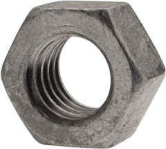 Value Collection - 7/16-14 UNC Steel Right Hand Hex Nut - 11/16" Across Flats, 3/8" High, Hot Dipped Galvanized Finish - Apex Tool & Supply