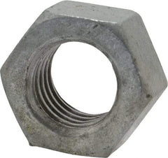 Value Collection - 1/2-13 UNC Steel Right Hand Hex Nut - 3/4" Across Flats, 7/16" High, Hot Dipped Galvanized Finish - Apex Tool & Supply