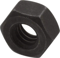 Value Collection - 1/4-20 UNC Steel Right Hand Hex Nut - 7/16" Across Flats, 7/32" High, Black Oxide Finish - Apex Tool & Supply