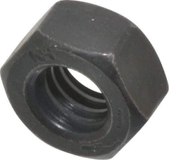 Value Collection - 5/16-18 UNC Steel Right Hand Hex Nut - 1/2" Across Flats, 17/64" High, Black Oxide Finish - Apex Tool & Supply