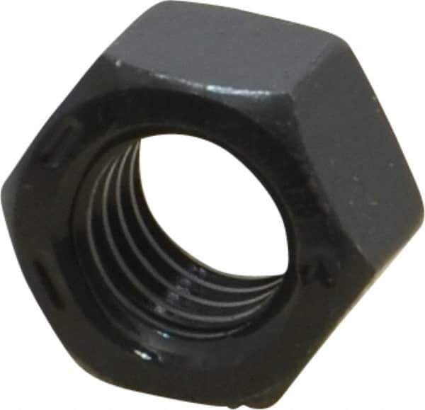 Value Collection - 1/2-13 UNC Steel Right Hand Hex Nut - 3/4" Across Flats, 7/16" High, Black Oxide Finish - Apex Tool & Supply