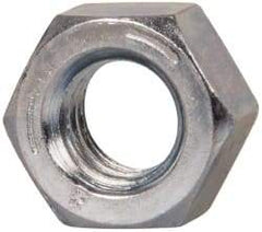 Value Collection - 5/16-18 UNC Steel Right Hand Hex Nut - 1/2" Across Flats, 17/64" High, Zinc-Plated Finish - Apex Tool & Supply