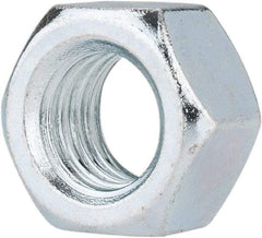 Value Collection - 1/2-13 UNC Steel Right Hand Hex Nut - 3/4" Across Flats, 7/16" High, Zinc-Plated Finish - Apex Tool & Supply