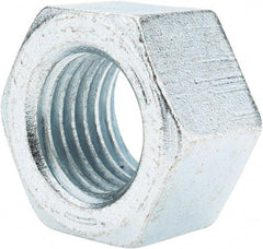 Value Collection - 1-1/4 - 7 UNC Steel Right Hand Hex Nut - 1-7/8" Across Flats, 1-1/16" High, Zinc-Plated Finish - Apex Tool & Supply