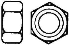 Value Collection - M52x5.00 Metric Coarse Stainless Steel Right Hand Hex Nut - 80mm Across Flats, 42mm High, Uncoated - Apex Tool & Supply