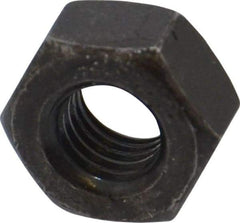 Value Collection - 1/4-28 UNF Steel Right Hand Hex Nut - 7/16" Across Flats, 7/32" High, Black Oxide Finish - Apex Tool & Supply