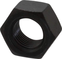 Value Collection - 1/2-20 UNF Steel Right Hand Hex Nut - 3/4" Across Flats, 7/16" High, Black Oxide Finish - Apex Tool & Supply