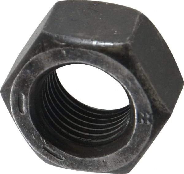 Value Collection - 9/16-18 UNF Steel Right Hand Hex Nut - 7/8" Across Flats, 31/64" High, Uncoated - Apex Tool & Supply