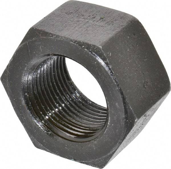Value Collection - 1-1/4 - 12 UNF Steel Right Hand Hex Nut - 1-7/8" Across Flats, 1-1/16" High, Uncoated - Apex Tool & Supply