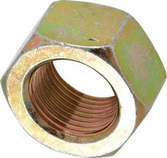 Value Collection - 7/8-14 UN Steel Right Hand Hex Nut - 1-5/16" Across Flats, 3/4" High, Zinc Yellow Dichromate Finish - Apex Tool & Supply