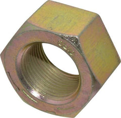 Value Collection - 1-1/4 - 12 UNF Steel Right Hand Hex Nut - 1-7/8" Across Flats, 1-1/16" High, Zinc Yellow Dichromate Finish - Apex Tool & Supply