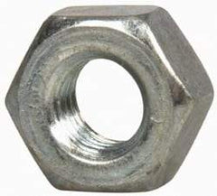 Value Collection - 1/4-28 UNF Steel Right Hand Hex Nut - 7/16" Across Flats, 7/32" High, Zinc-Plated Finish - Apex Tool & Supply
