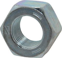 Value Collection - 9/16-18 UNF Steel Right Hand Hex Nut - 7/8" Across Flats, 31/64" High, Zinc-Plated Finish - Apex Tool & Supply