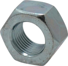 Value Collection - 9/16-18 UN Steel Right Hand Hex Nut - 7/8" Across Flats, 31/64" High, Zinc-Plated Finish - Apex Tool & Supply